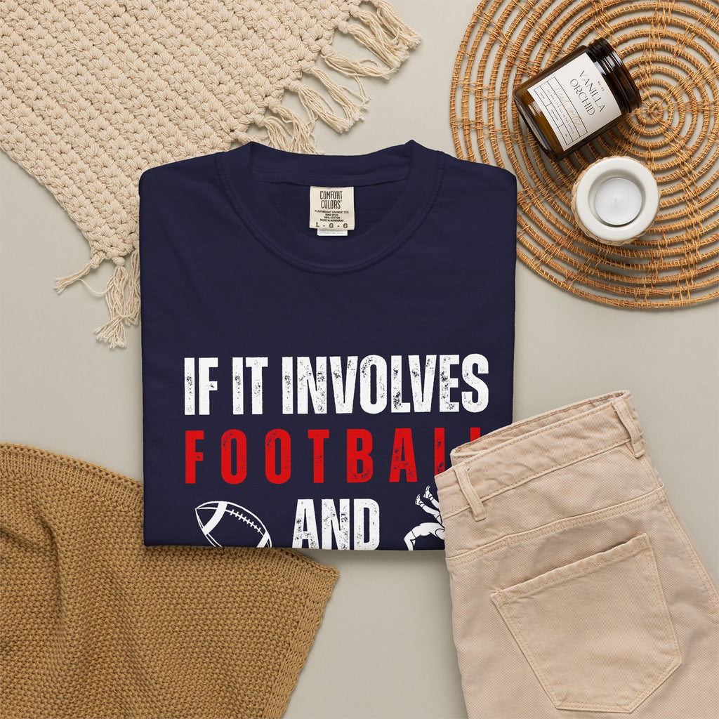 Football & Wrestling Fan T-Shirt — "If It Involves Football and Wrestling Count Me In"