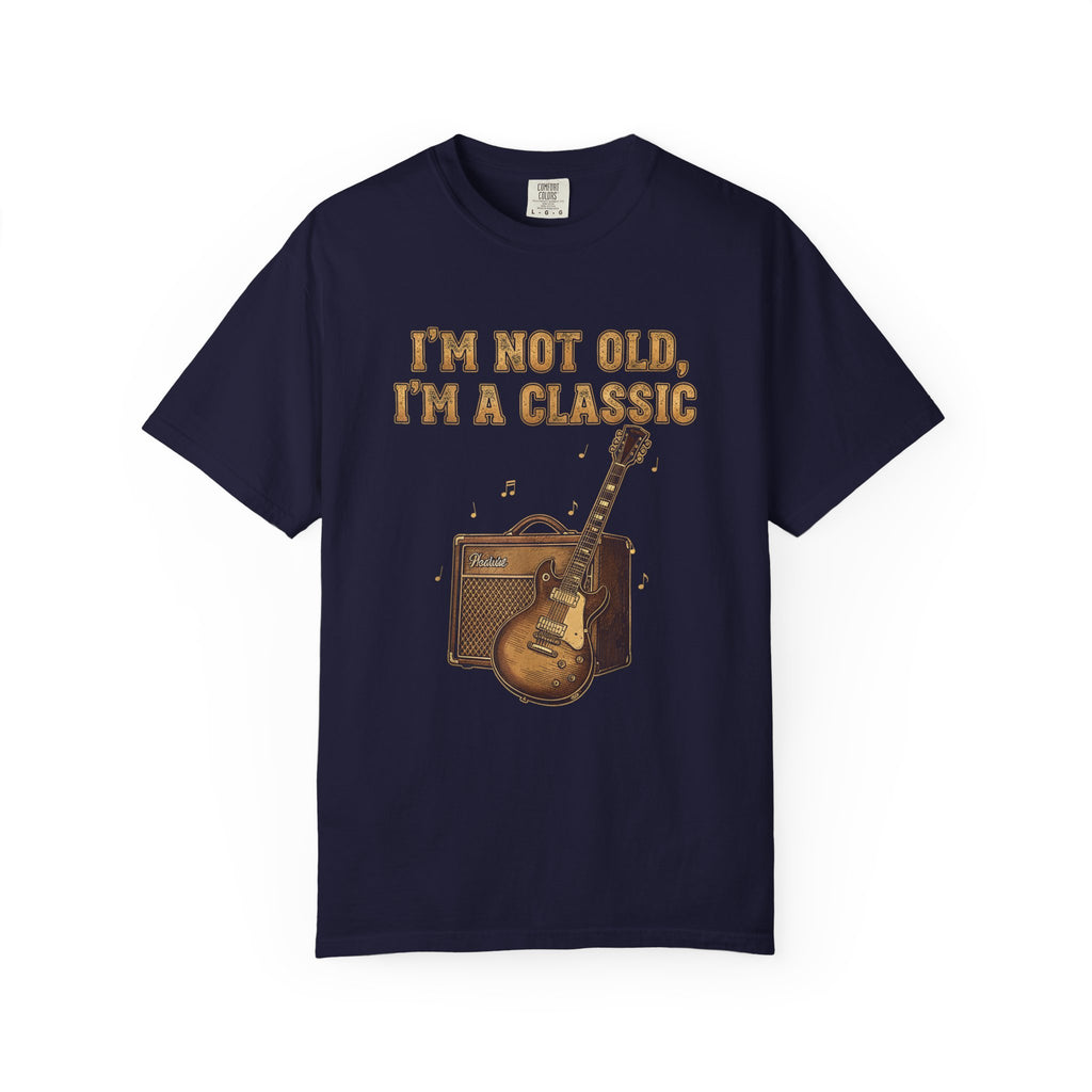 Classic Guitar Tee – "I'm Not Old, I'm a Classic" Vintage Music T-Shirt