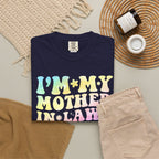 T-Shirt — "I'm My Mother-in-Law's Favorite Child" Retro Pastel Graphic Tee