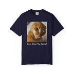 Cat Meme T-Shirt — "Erm, What the Sigma?" Funny Ginger Cat Graphic Tee