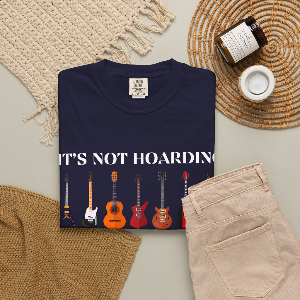 Guitar Collector T-Shirt — "It's Not Hoarding If It's Guitars" Tee