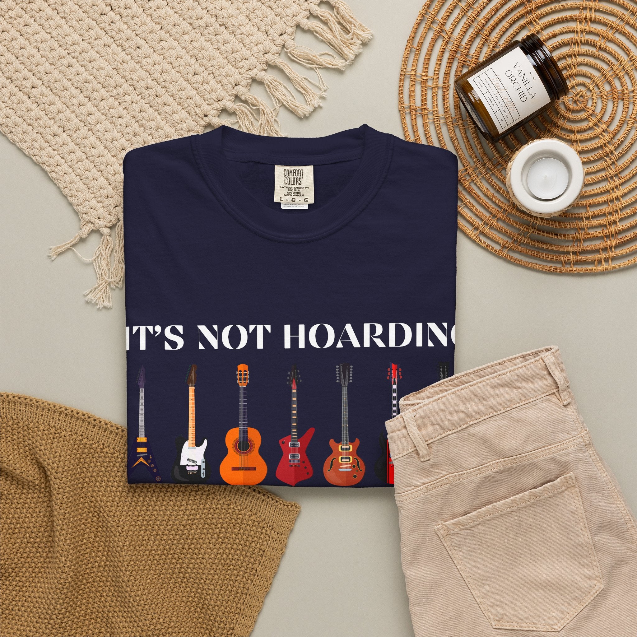 Guitar Collector T-Shirt — "It's Not Hoarding If It's Guitars" Tee