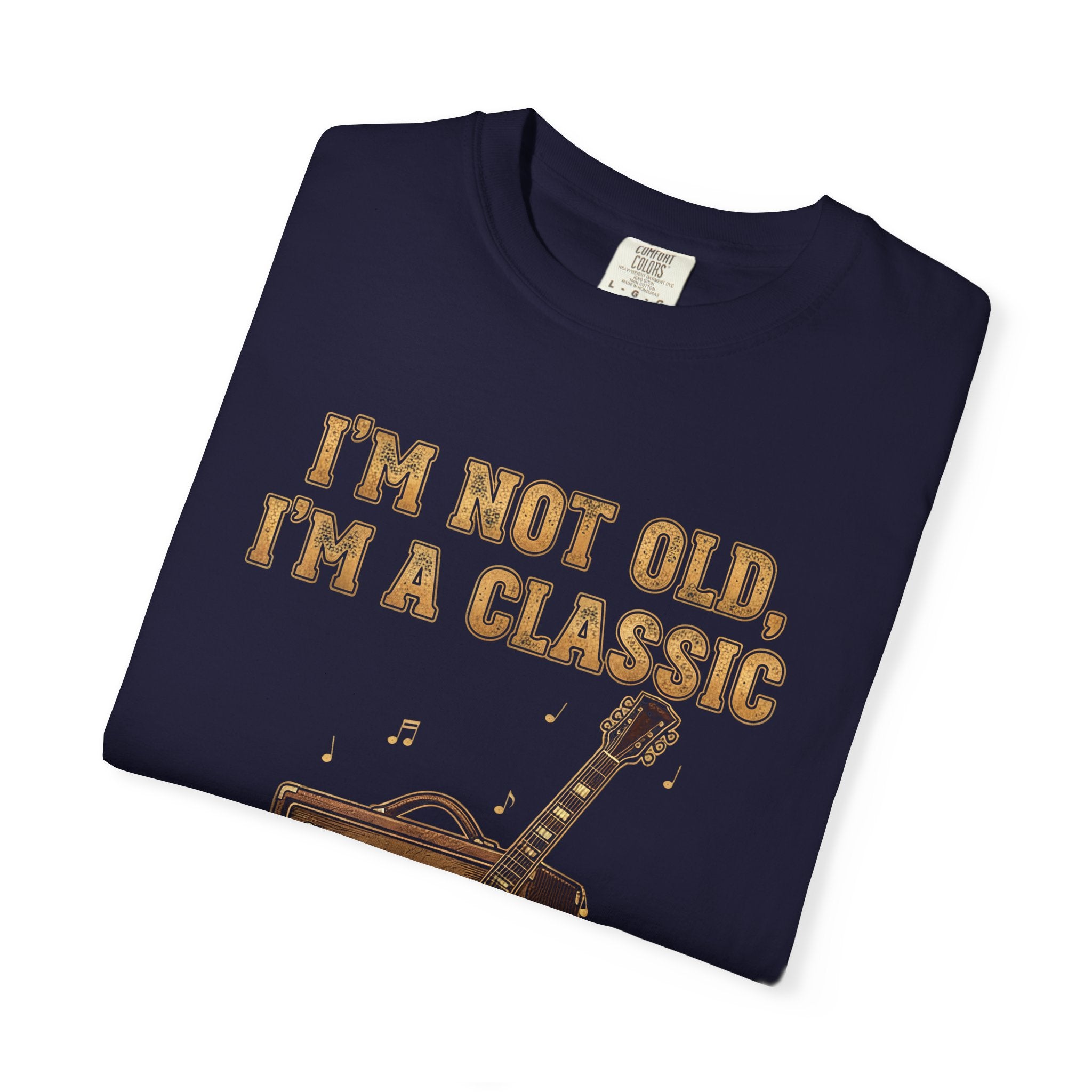 Classic Guitar Tee – "I'm Not Old, I'm a Classic" Vintage Music T-Shirt