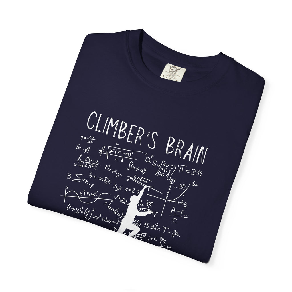 Climber's Brain T-Shirt — Always Calculating Rock Climbing Tee